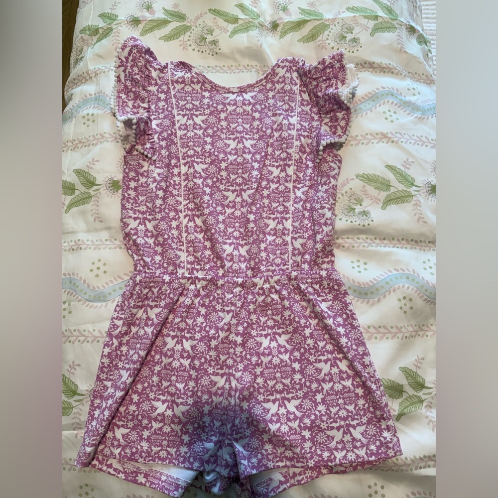 Floral Purple Kids One Piece